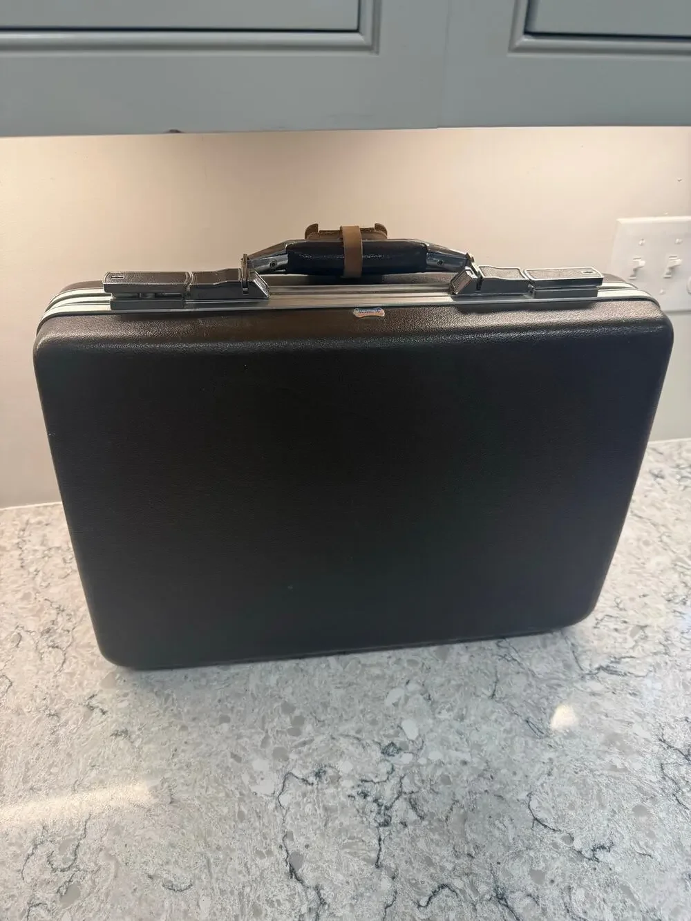Vintage American Tourister Hard Shell Briefcase Brown